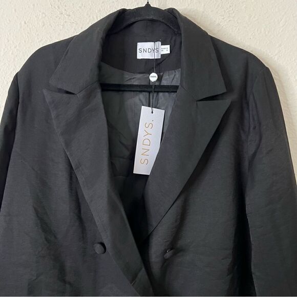 Revolve SNDYS Hills Black Blazer Jacket in Black NEW Size 12 XXL - Picture 6 of 10